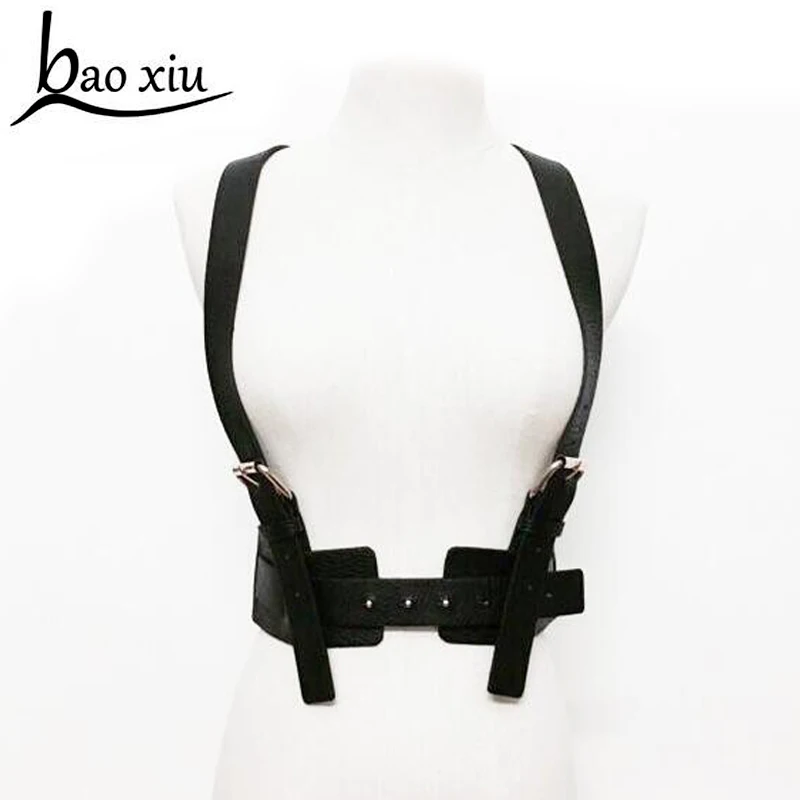 

Brand street strap Women Unisex Leather Harness Body Bondage Cage Belt Waist meta Belt Strap Adjustable Buckle Belt Garter Belt
