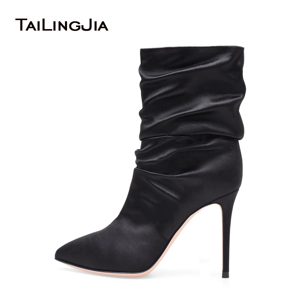 slip on black booties