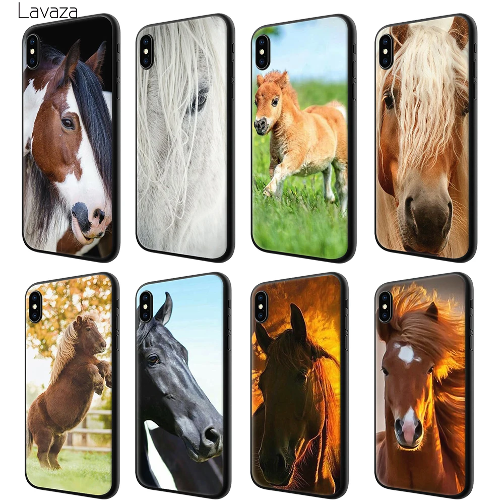 

Lavaza Horse Animal Printed Soft Silicone Case Cover for Apple iPhone 6 6S 7 8 Plus 5 5S SE X XS MAX XR TPU Cases