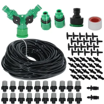 

Hot Micro Drip Irrigation Auto Timer Self Plant Watering 20M Garden Hose System