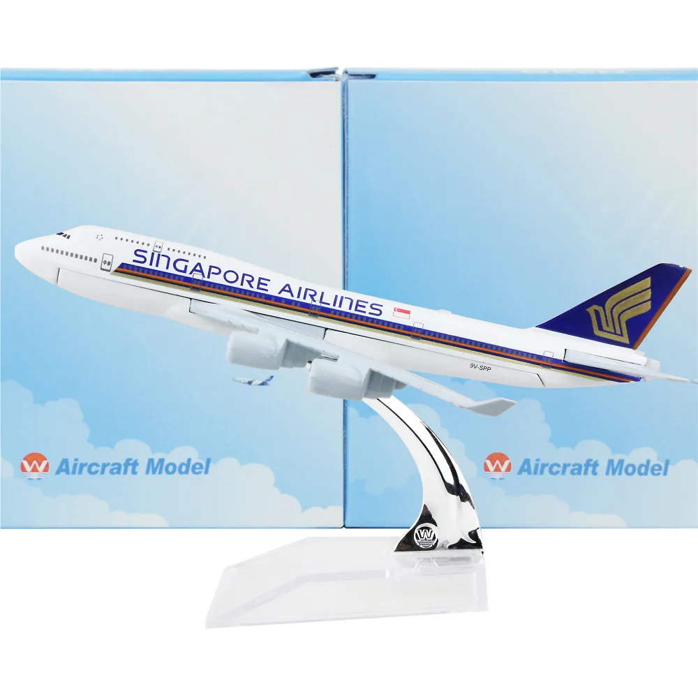 Singapore Airline Boeing 747 16cm model airplane kits child Birthday