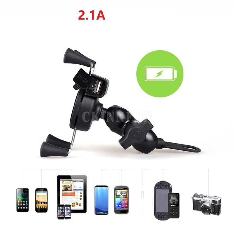 50 шт./лот X-Grip 2в1 Универсальный Автомобильный навигатор Поддержка мотоцикла USB зарядное устройство для gps держатель телефона MP3 для Iphone 6 6Plus