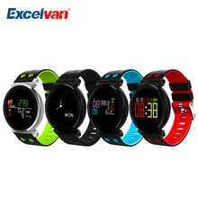Excelvan K2 Смарт-часы пульсометр кровяное давление кислород монитор Шагомер мульти-Спорт Запись IOS Android