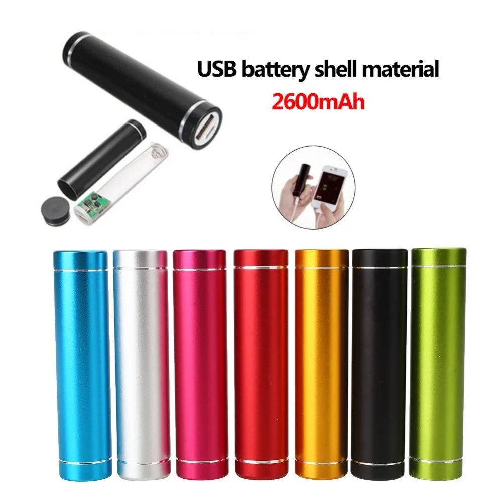 

DOITOP 1 PCS Aluminum Alloy Cylindrical Power Bank DIY Box 5V 2600mah USB Power Bank Case Kit 1X 18650 Battery Charger DIY Box