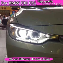 Автомобильный Стайлинг для BMW 316i 320i 328 335 фары 2013- фары DRL Объектив Двойной Луч H7 спрятал bi Xenon объектива