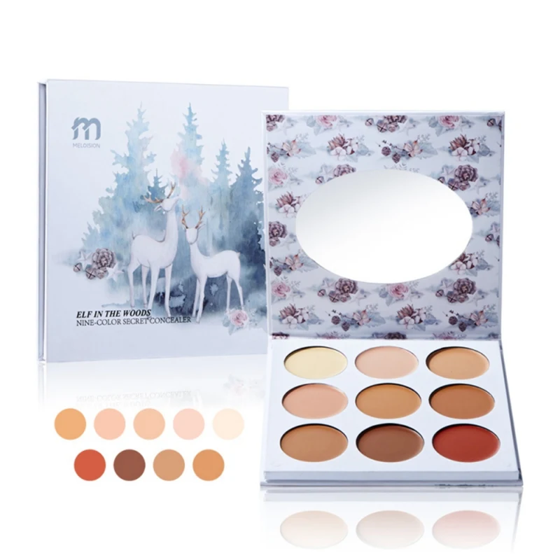 9 Colors Makeup Concealer Palette Wrinkle Cover Brighten Invisible Pore Contour Palette Face Base Makeup