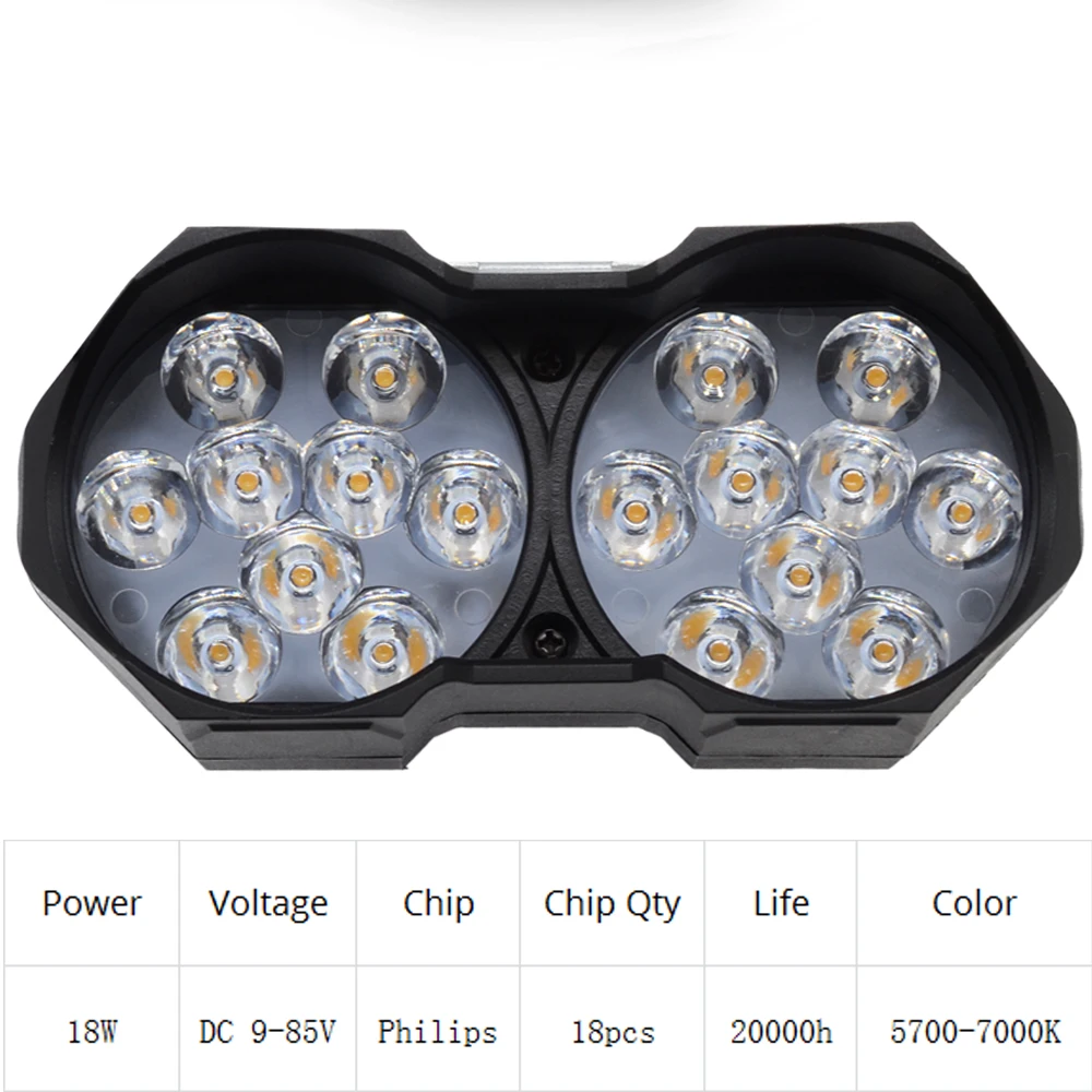 6Led 9Led 18Led 10W 25W авто лампа мотоцикла светодиодный светильник туман пятно белый головной светильник рабочий светильник AC/DC 12V 24V внешний светильник Инж