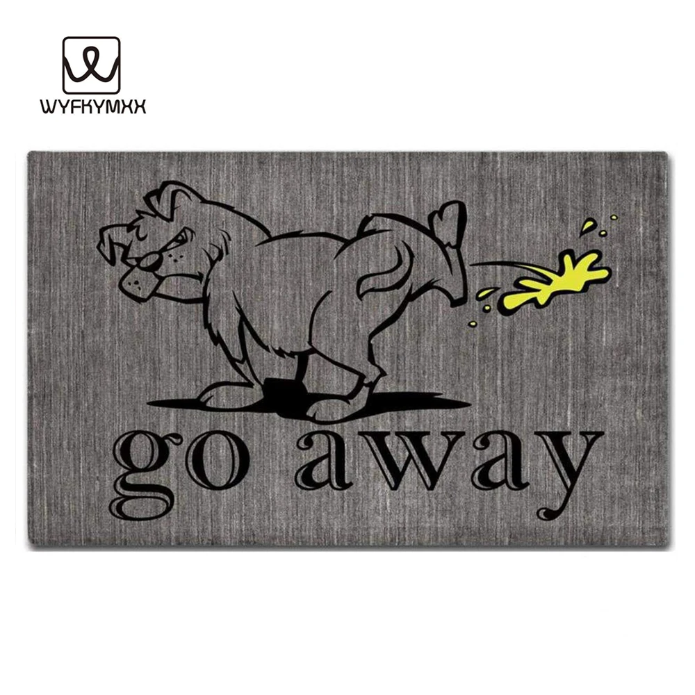 buy Funny Front indoor rug mat non slip Go Away woven outdoor mat design welcome mat indoor outdoor entrance doormats