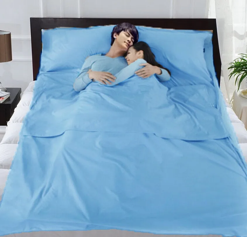 Saco de Dormir Saco de Viagem Camping Viagem Envelope Adulto Algodão Saneamento Ultra Portátil Forro 7 Sacos de dormir