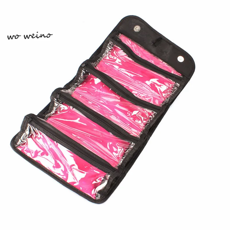 2017 الأزياء حقيبة ماكياج التجميل حقيبة السفر عارضة 4 مقصورة انغلق محفظة هدايا مستلزمات حقيبة الحظ