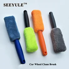 1 шт. SEEYULE автомобильная шина роликовая Очищающая щетка Wash Rim Hub Wire двигающееся шасси инструмент для мойки машин ЩЕТКА ИЗ МИКРОВОЛОКНА сильная пыль удалить