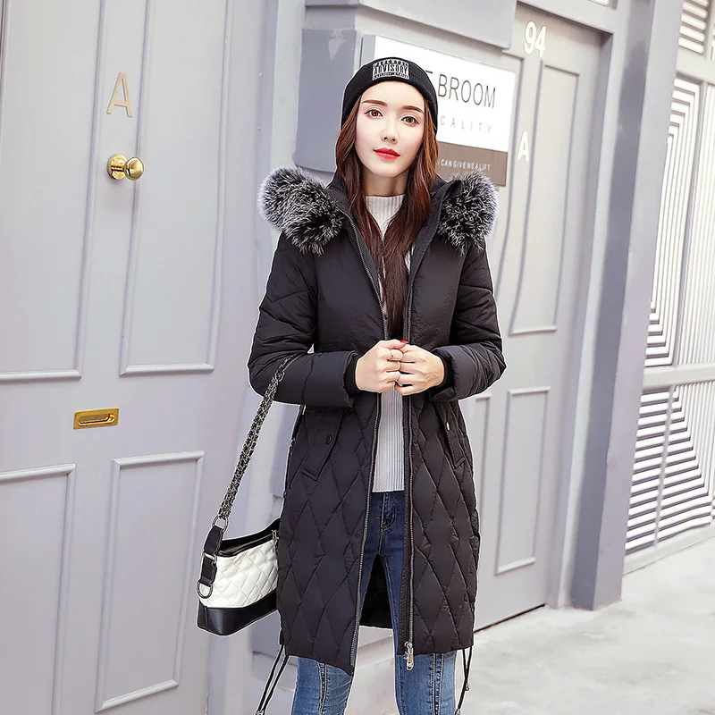 Plus size 5XL Big Fur 2018 New Parkas Female Women Winter Coat Thick Cotton Winter Jacket Women Outwear Parkas for Women Winter