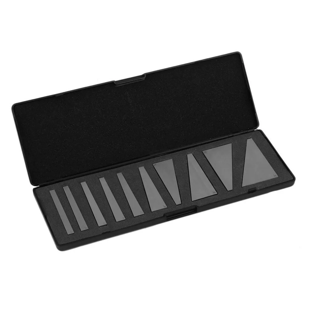 Professional 10Pcs 1 30 Degree Precision Ground Durable Angle Block Set With Storage Case For Lathes