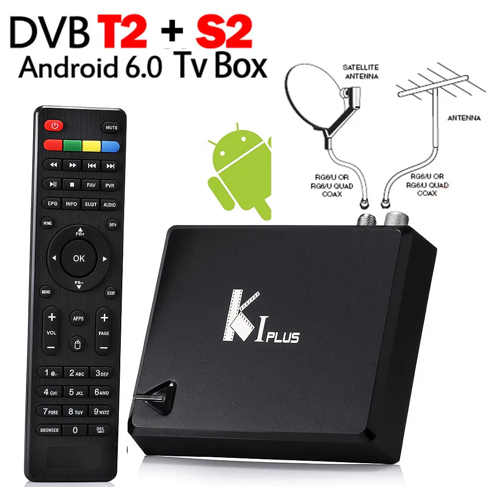 

MECOOL K1 PLUS Android 6.0 S905D 1G/8G RAM TV Box + DVB-T2 Terrestrial + DVB-S2 Satellite Receiver Tuner Combo Ccamd Newcam