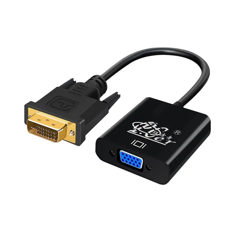 DVI-VGA адаптер DVI мужчина к VGA Женский DVI VGA адаптер конвертер для компьютера дисплей экран проектор ТВ DVI к VGA