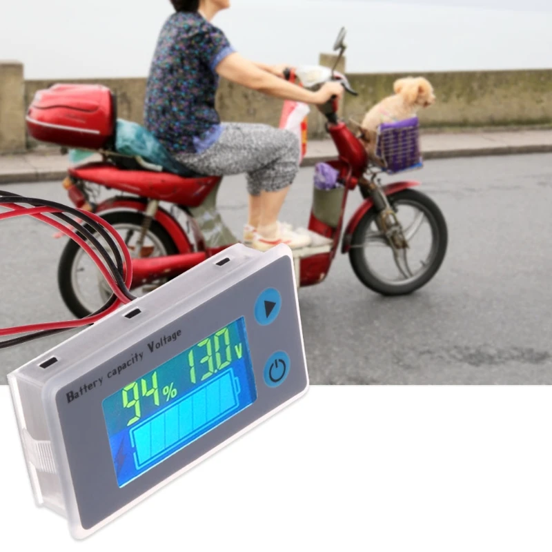 

AIMOMETER 10-100V Universal Battery Capacity Voltmeter Tester LCD Car Lead-acid Indicator