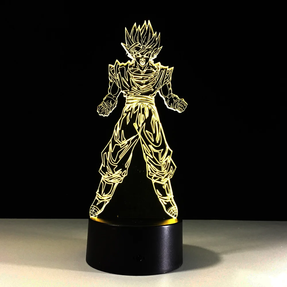 3d Led Супер Saiyan 7 цветов свет для внешний аккумулятор подарок для детей Caja De Luz ночник спальня сна свет сенсор свет