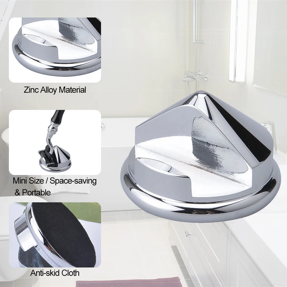 

1pc Shaving Razor Stand Zinc Alloy Razor Holder Safety Base Beard Shaving Stand For Manual Razor Straight Razors Shaving Tool