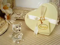 Мини медведь кристалл Baby Shower для мальчиков Вечерние и девочек Крещение партия сувенир новорожденный подарок для ребенка хрустальные