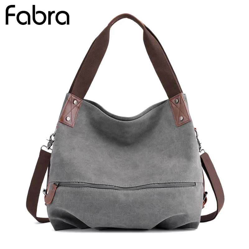Women's Bag Canvas Handbag Female Famous Designer Vintage Multi pocket