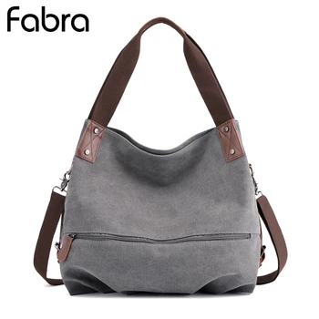 

Women's Bag Canvas Handbag Female Famous Designer Vintage Multi-pocket Shoulder Bag Ladies Tote Fashion Large Bag