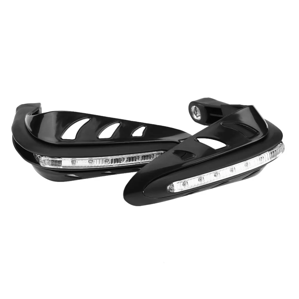 

1Pair Motorcycle Handlebar Hand Guards Handguard Protector Windshield Cover with LED Turn Signal Light for Motorbike Motocross