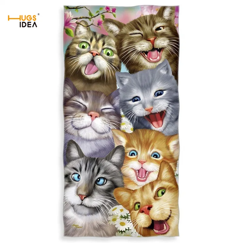 HUGSIDEA полотенце из микрофибры с s кошками/собаками/лошадью/океанским селфи 3D