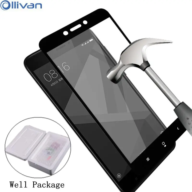 

For xiaomi redmi 4x Tempered Glass HD Full cover 4 pro note 4x 32gb 64gb mi6 glass mi5 screen protector Guard Pelicula de vidro
