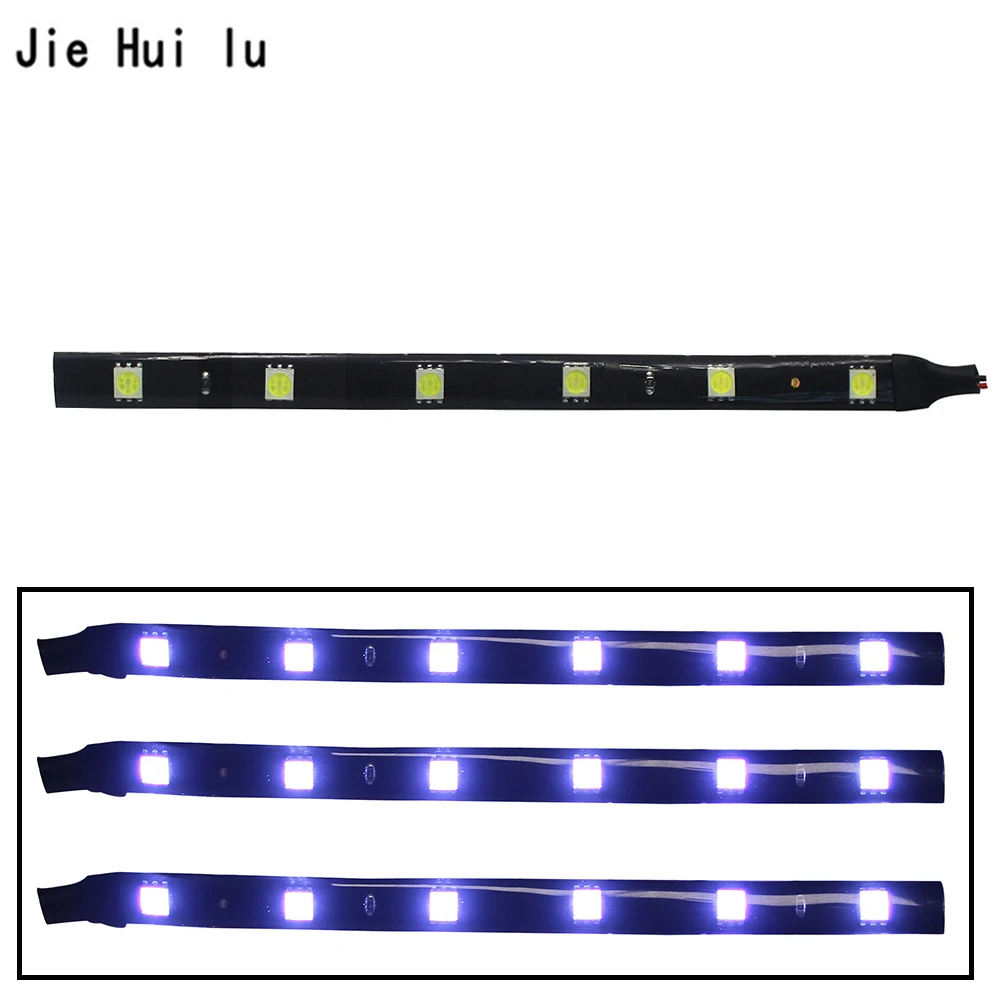 

2Pcs Waterproof High Power LED Strip light 5050 SMD 6 LEDs Flexible Auto Daytime Running light DRL Decoration Fog lamp