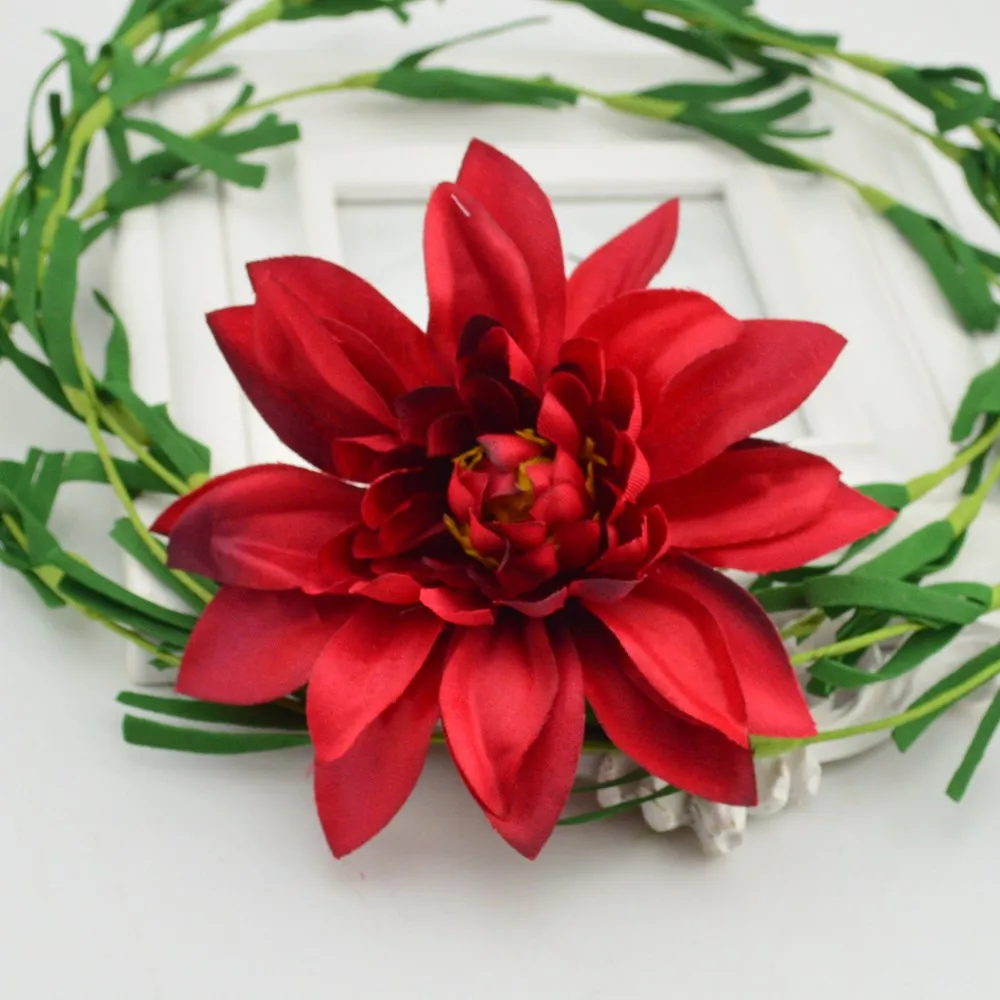 5 шт., 10 см, искусственные хризантемы, шелк, африканская Хризантема, цветок, украшение для свадьбы, ремесло, искусственный цветок - Цвет: red