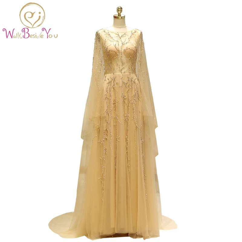 Aliexpress.com : Buy Gold Prom Dresses with Jacket Beaded Crystal Sexy ...