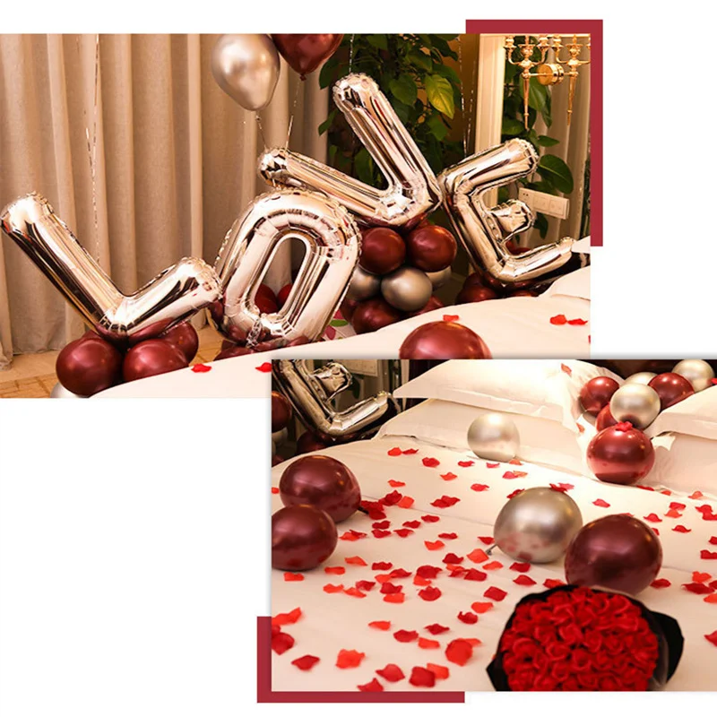 

Letters LOVE Balloons Large 40 Inch Birthday Wedding Party Air Balls Valentine's Day Anniversaire Decor Proposal Props Globos