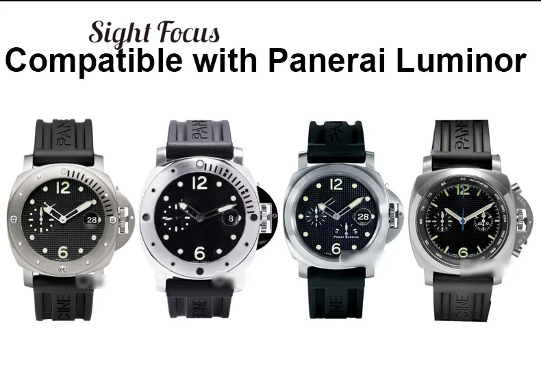 22 мм 24 мм 26 мм резиновый ремешок для часов Panerai Luminor Pam Черный Синий Оранжевый ремешок браслет Pulseira Correa Reloj Saat Cinturino