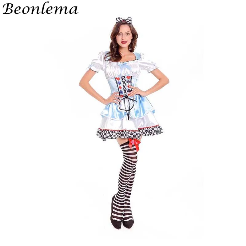 

Beonlema Maid Cosplay Dress Erotic Costumes For Women Boat Neck Sexy Femme Roleplay Outfit White Overbust Ladies Lolita Costume