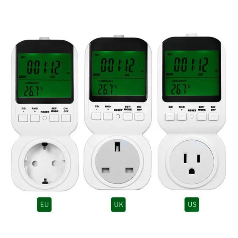 

TS-4000 Multi-function Thermostat Timer Switch Socket with Sensor Probe Energy-saving Mechanical Timer Socket Timing Switch
