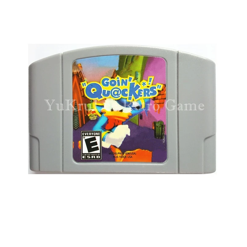 

Donald Duck Goin' Quackers Video Game Cartridge Card for 64 Bit Family Game Console US NTSC Version English Languae N47