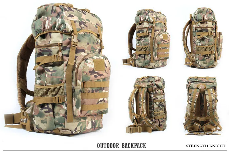 Mochila de Acampamento Viagem dos Homens 50l ao ar Livre Militar Tático Grande Capacidade Bolsas Montanhismo Bolsa Caminhadas Mochila Mod. 1257083 11 Mochilas escal.