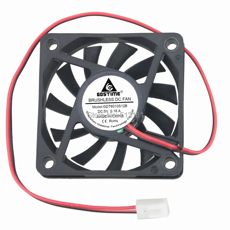 

2pcs GDT DC 2P 6cm Brushless cooling fan 60*60x10mm Cooler 6010 6010s 5v cooler