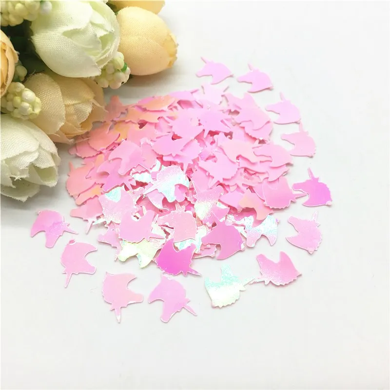 Paillettes 8x12mm Unicorn Shape Loose PVC Sequin Paillette Sewing Wedding Crafts Women DIY Garment Kids Scrapbook Accessory 20g