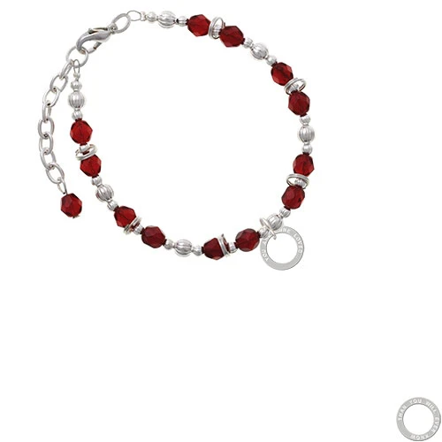 You Are More Loved Infinity Ring Maroon Beaded Bracelet
