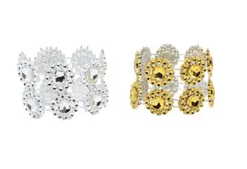 

Crystal Net Crystal Sunflower Flower Napkin Rings Holder Buckle Strap Hotel Home Wedding XMAS Party Chair Table DIY Decor