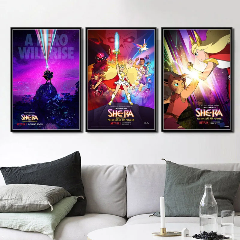 P327 She-Ra мультфильм сериал шоу Искусство Живопись Шелковый Холст плакат настенный