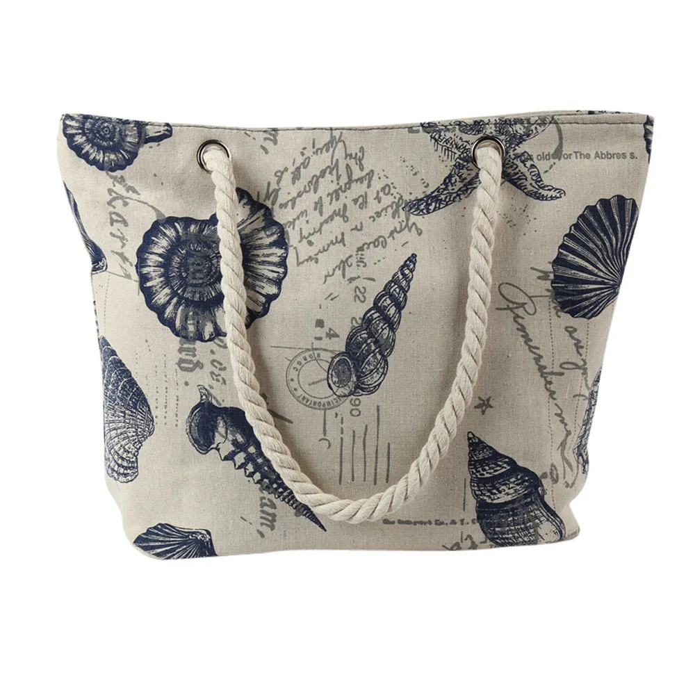 

2019 Fashion Folding Women Big Size Handbag Tote Ladies Casual Flower Printing Canvas Graffiti Shoulder Bag Beach Bolsa Feminina