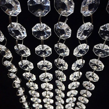 

1m Garland Strand Hanging Crystal Glass Bead Curtain Diamond Chains Party Tree Centerpiece DIY Party Decor Decor