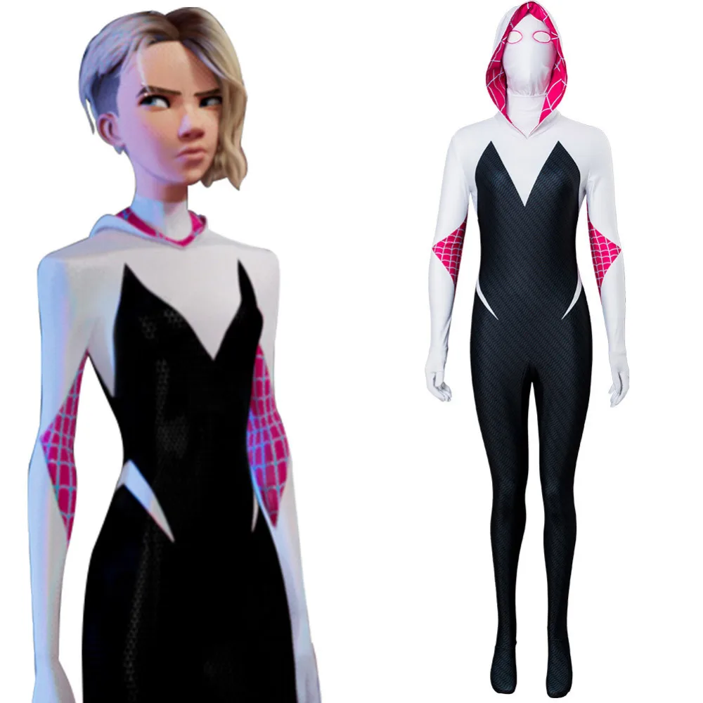 Костюм для косплея Gwen Stacy параллельная вселенная паук Гвен костюм наряд
