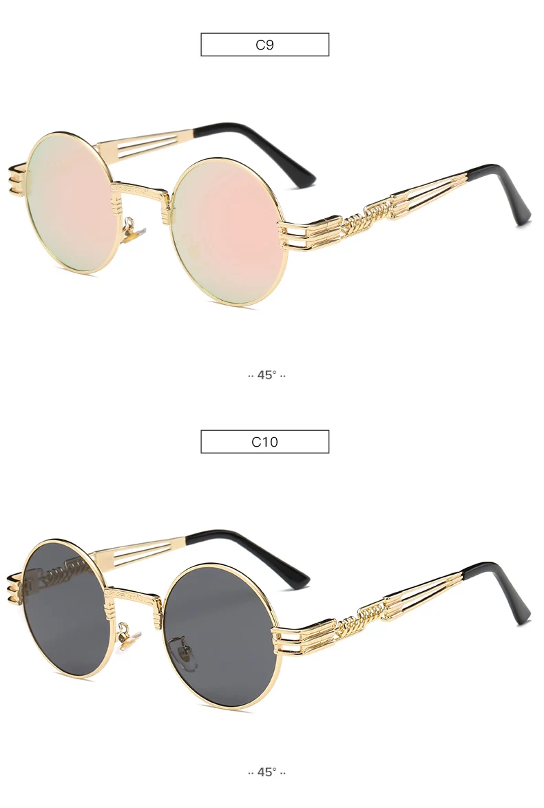 EZREAL, круглые солнцезащитные очки для женщин и мужчин, фирменный дизайн, солнцезащитные очки для женщин, сплав, зеркальные очки, женские очки