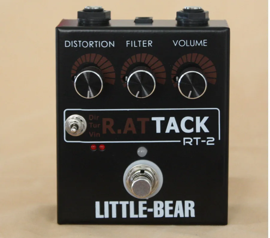 

Third gear RAT tone Distortion effect Electric guitar mono mouse Motorola LM308N Tuner