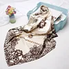 Luxury Brand Leopard Print Scarves For Women Silk Satin Hijab Scarf Female 90cm*90cm Fashion Square Shawl Scarfs For Ladies 2022 ► Photo 3/6