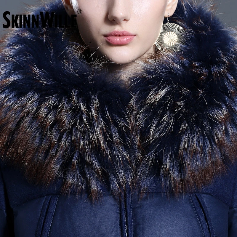 SKINNWILLE 2017куртки пуховика длинная Зимняя курткаьто Новая Коллекция пуховик