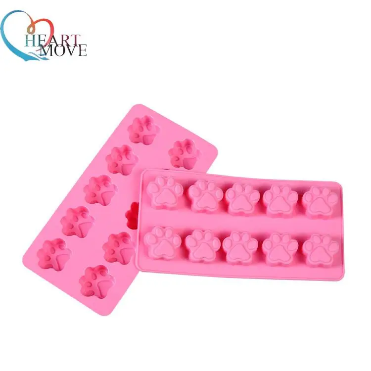 Image Mini 10 Holes Lovely Silicone Cake Mold Cat Paw Chocolate Mould Cute Cat Feet Cake Mould Creative Silicone Baking Mould 9472